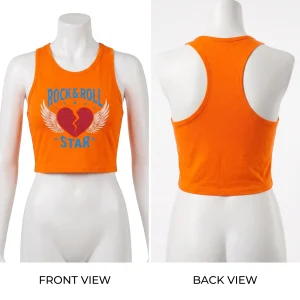Cropped Racerback Graphic Tank - Style_008