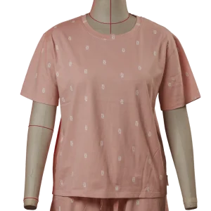 Pink Short Sleeve Lounge Set - Style_100
