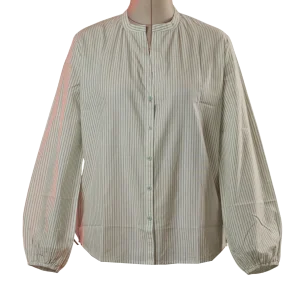 White Long Sleeve Blouse - Style_092