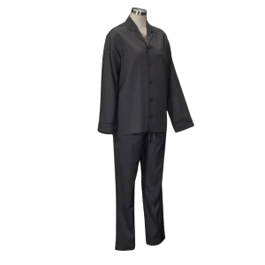 Black Satin Pajama Set - Style_071
